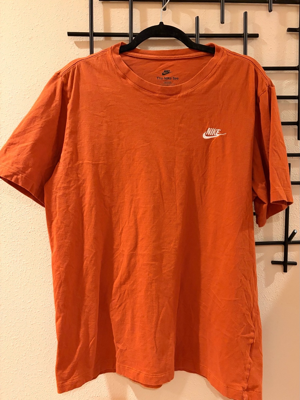 Nike Orange Short Sleeve Tee with White Swoosh